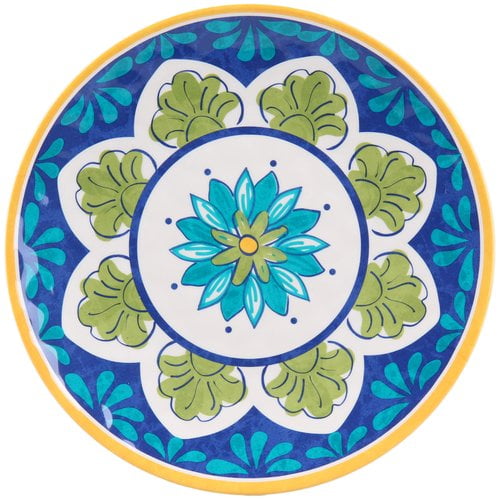 Better Homes&gardens Melamine 8 1/2``blue Damask Salad Plate