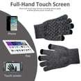 thumbnail image 4 of Guantes de punto de invierno cálidos con dedos completos para hombres y mujeres con pantalla táctil mejorada - Guantes antideslizantes con forro polar, 4 of 5