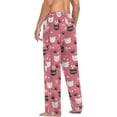 thumbnail image 6 of FREEAMG Cat Pajama Pants for Men, Men's Separate Bottoms, Comfortable Sleep Lounge Pj Pants, 6 of 7