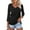 Black, variant on Pyhlmscde Women's V Neck 3/4 Sleeve Tops /Solid Shirts Basic Summer Tees, Womens Tops, Long Sleeve Shirts for Women, Flowy Tops for Women