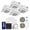 White & 4 Zone 55000 BTU 12+12+12+12, variant on DELLA 55000 BTU 4-Zone (3x9.5K+16K) Ceiling Cassette Mini Split AC, Ultra Heat -22℉, Covers 2200 Sq.Ft, Energy Star, 22.5 SEER2 230V, 8-way 360° Airflow,Alexa & WiFi,Pre-Charged Heat Pump,25ft Kits