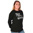 thumbnail image 3 of Black Coffee Morning First Caffeine Women Plus Size Long Sleeve Graphic Tee Brisco Brands 2X, 3 of 5