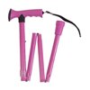 HealthSmart Colorful Walking Stick for Men and Women, Fashionable Comfort Grip Folding Walking Canes and Sticks with Soft Gel-like Handle, Collapsible Walking Stick, Adjustable, Pink