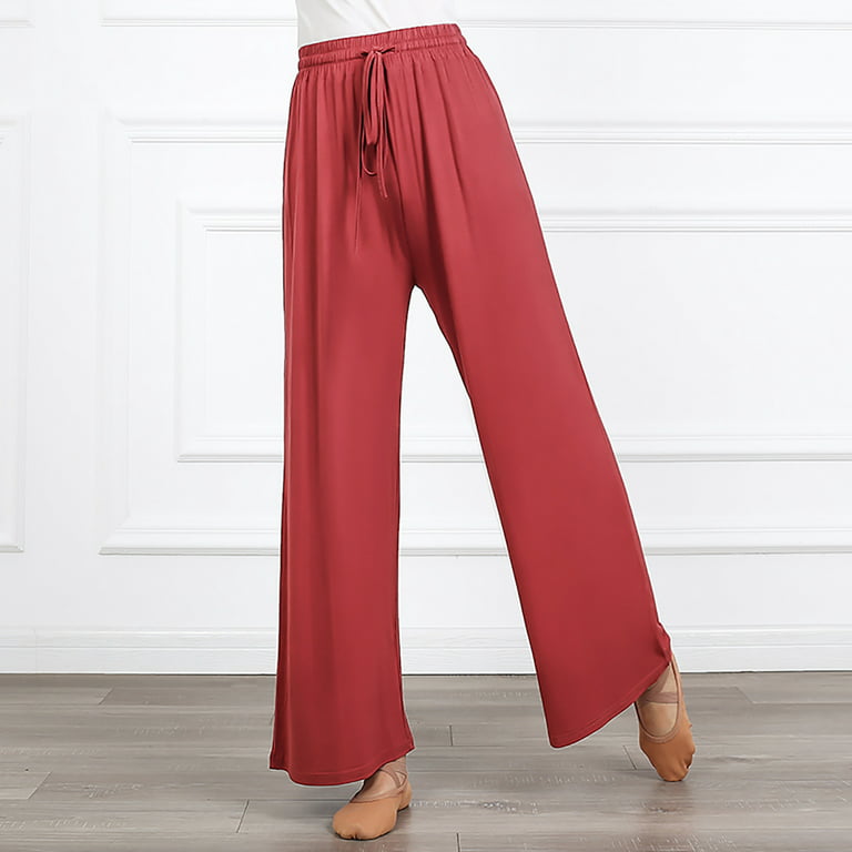 Famulily Women's Cotton Linen Wide Leg Pant Casual Loose Drawstring Cropped  Trousers with Pockets, #1 Rust Red, Small : : Clothing, Shoes &  Accessories