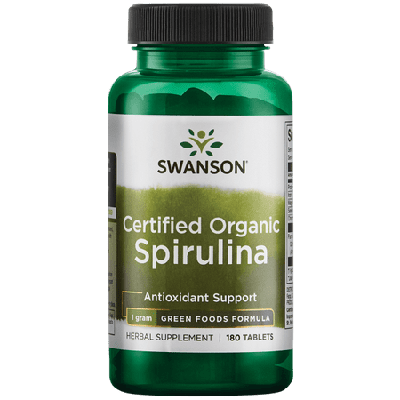 Fuel 180 Tabs - Swanson Certified Organic Spirulina 500 mg 180 Tabs