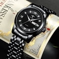 thumbnail image 3 of Reloj para hombre Explosions Correa de acero Luminoso 30 m Duración Resistente al agua Reloj de hombre Reloj de cuarzo Moda de negocios, 3 of 5