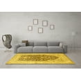 thumbnail image 3 of Ahgly Company Machine Washable Indoor Rectangle Persian Yellow Traditional Area Rugs, 6' x 9', 3 of 4