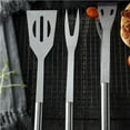 thumbnail image 3 of facefd 3PCS Stainless Steel Barbecue Tool Set Non-stick Spatula Fork Tong Barbecue Grilling Set, 3 of 8