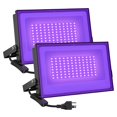 thumbnail image 1 of Pack de 2 focos LED de 60 W con luz negra, IP66, resistentes al agua, 110 V, de Onforu, 1 of 8