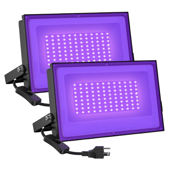 Pack de 2 focos LED de 60 W con luz negra, IP66, resistentes al agua, 110 V, de Onforu