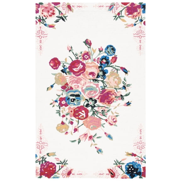 SAFAVIEH Blossom BLM575U Handmade Pink / Ivory Rug