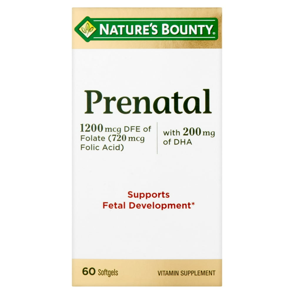 Nature's Bounty Prenatal Vitamin Supplement Softgels, 60 count