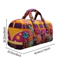 thumbnail image 4 of Hippie Van Quilted Duffle Bag, Boho Travel Weekender Bag with Adjustable Strap, Retro Style for Everyday Travel, 4 of 5