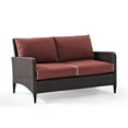 thumbnail image 6 of Crosley Kiawah Outdoor Wicker Loveseat in Sangria, 6 of 13