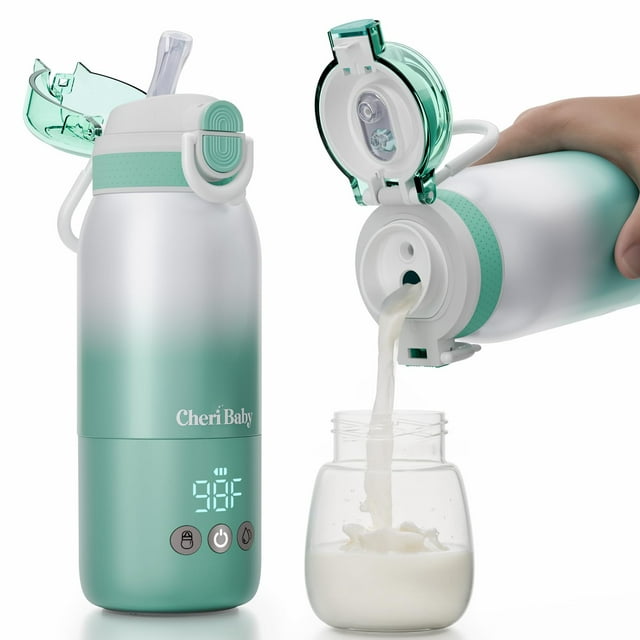 Calentador de biberones portátil CheriBaby, doble modo de calentamiento, 350 ml