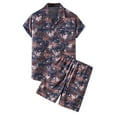 thumbnail image 1 of Hombres Casual Botones Playa Estampado floral Turndown Camisa de manga corta Pantalones cortos de playa Blusa y pantalones Traje Pompotops  oipoqjl28977, 1 of 3