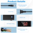 thumbnail image 4 of Fuente de alimentación HOUHUI 3V-12V 3A 36W ajustable para LED, 4 of 7