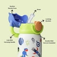 thumbnail image 5 of BOTTLE BOTTLE Insulated Water Bottle with Straw Lid and Handle 16 oz Stainless Steel Vacuum Tumbler Water Bottles for School Outdoor Travel Gifts for Boys and Girls Astronaut, 5 of 7