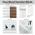 thumbnail image 4 of Regal Living Dark Oak Cordless Room Darkening Textured Faux Wood Blinds, 69.5" W x 64" L, 4 of 9