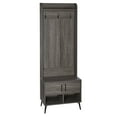 thumbnail image 3 of RiverRidge Woodbury Hall Tree with Entryway Bench, Shoe Storage, Coat Hooks & Cubby Storage - Weathered Woodgrain, 3 of 15