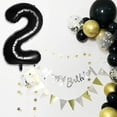 thumbnail image 3 of Black balloon foil balloons, digital birthday party decorations, digital balloons, 3 of 6