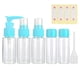 thumbnail image 1 of 5 unids/set portátil reutilizable vacío maquillaje botella con pulverizador loción crema contenedor Kit (azul), 1 of 8
