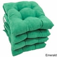 thumbnail image 3 of 16-inch Solid Micro Suede Square Tufted Chair Cushions (Set of 4), 3 of 5