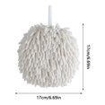 thumbnail image 5 of Hand Towel Ball Hanging Hand Towel for Kitchen and Bathroom Super Absorbent Chenille Microfiber Quick Dry Soft Thickened Decorative Round Towel with Hanging Loop 3PCS 3PCS, 5 of 9