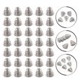 thumbnail image 2 of Shisuyan Embouts de Cordon en Alliage Argent Forme Conique Plate 100 Pcs, 2 of 8