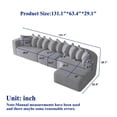 thumbnail image 2 of 131.1-Inch Chenille Sectional Sofa Set With 10 Pillows, Modern L-Shaped Curved Living Room Sofa, Right Chaise Cloud-Style Fabric Corner Couch, 2 of 9