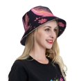 thumbnail image 5 of Kll Bird 1 Bucket Hat for Women Men Packable Travel Beach Sun Hat Outdoor Rave Accessories Reflective Fisherman Cap, 5 of 6