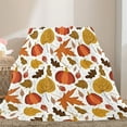 thumbnail image 4 of BZPIZ Halloween Blanket Throw Soft Warm Fluffy Plush Blanket Decorated Orange Pumpkins Print for Couch, Sofa & Bed, Fall Winter Decor, for Kids & Adults, 4 of 6