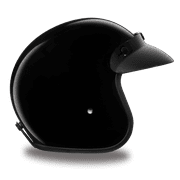 Daytona Helmets Cruiser D.O.T. Approved Open Face Three Quarter Shell Motorcycle Helmet With Visor
