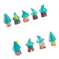 thumbnail image 2 of Estatuas de casa en miniatura Macarena 9 piezas micro paisaje adorno de escritorio figura decorativa, 2 of 8