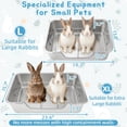 thumbnail image 3 of Large Stainless Steel Rabbit Litter Box with Sifting Tray, Steel Grids Bunny Litter Box, Rabbit Potty Pan for Adult Guinea Pigs, Chinchillas, Ferrets, Squirrels, Easy to Clean, Odor Control, 3 of 13