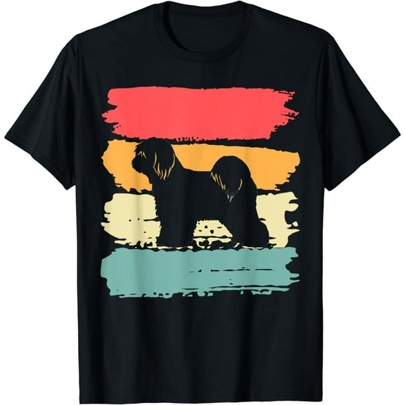 Tibetan Terrier Retro Vintage 70s 80s Style T-Shirt