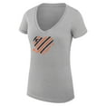 thumbnail image 2 of Women's G-III 4Her by Carl Banks  Heather Gray Philadelphia Flyers Super-Slim Fit Lightweight Heart V-Neck T-Shirt, 2 of 3