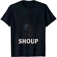 thumbnail image 2 of Men's Cotton Short Sleeve T-Shirt with Minimalistic Graphic of Two People & Bold ' SHOUP ' Text - Casual Stylish Tee, 2 of 6