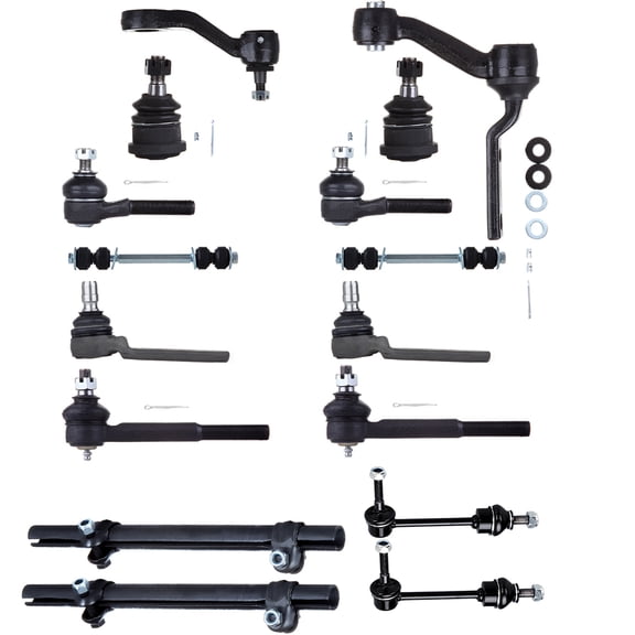 ECCPP - 16PCS Front Idler Pitman Arm Tie Rod End Sway Bar Link Lower Upper Ball Joint Fit For Ford Crown Victoria For Lincoln Town Car For Mercury Grand Marquis Suspension Kit