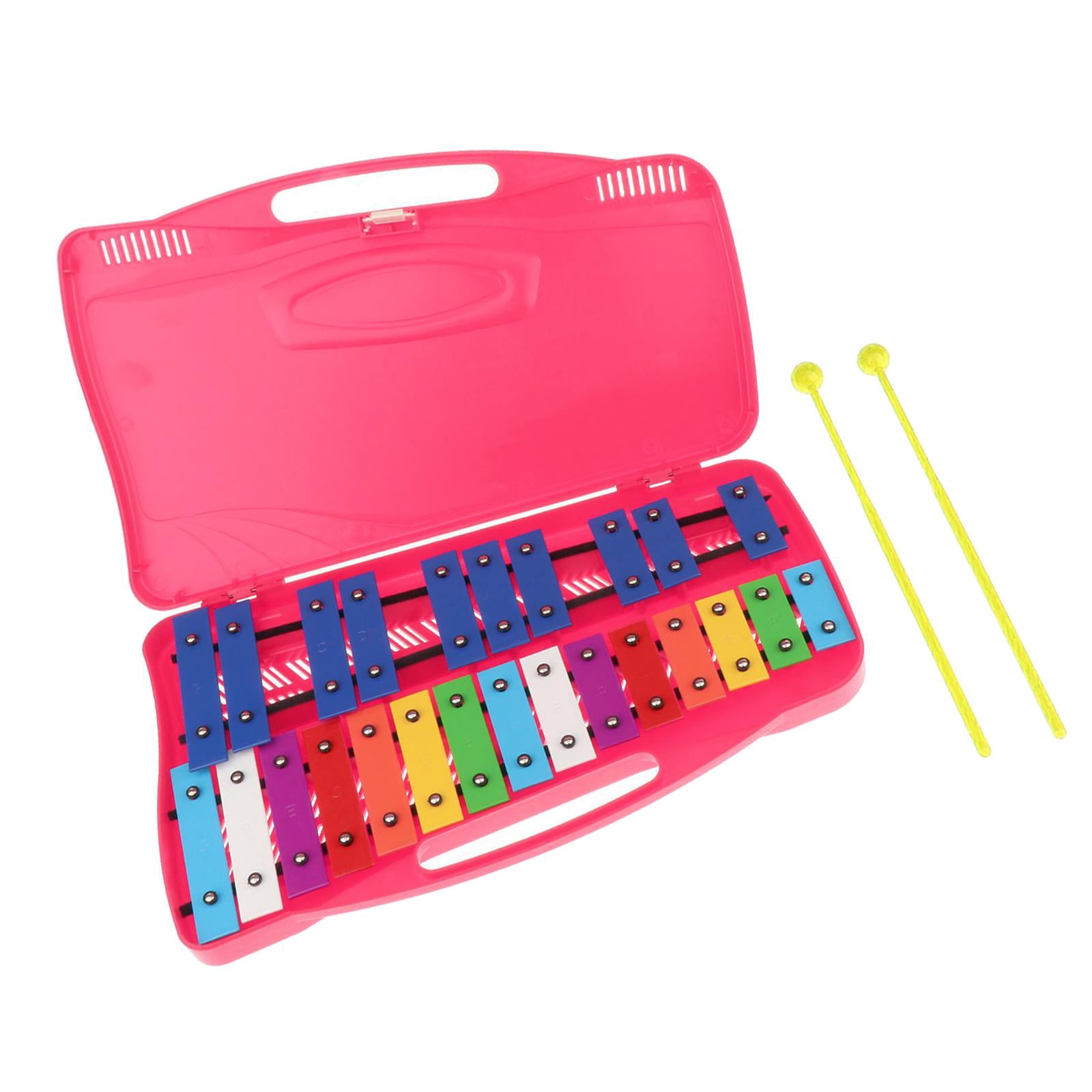 LeeQinersw Professional 25 Note Xylophone for Preschool Children Percussion Pink