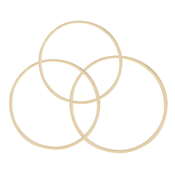3 aros de bordado de macramé para crear atrapasueños de boda. 30cm 33cm 36cm