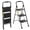 Black, variant on ASoopher 3 Step Ladder with Anti-Slip Pedal, Sturdy Steel Step Stool for Kitchen, Black