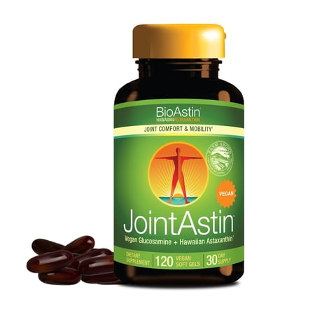 Nutrex Hawaii Farm-Direct Antioxidant Supplement for Joint, Eye, Skin & Immune System Health* - JointAstin with Glucosamine & BioAstin Hawaiian Astaxanthin -12 mg, 120 Softgels