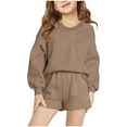 thumbnail image 2 of Plebaso Baby Boys Girls Cargo Long Sleeve Sweater Tops And Pockets Shorts Two-piece Casual Sports Set Baby Clothes Sets, 2 of 6
