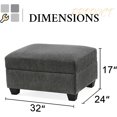 thumbnail image 4 of Merluxy Sofa, Modern Couch with Deep Seat, 32 inch Comfy Sofa, Couch for Living Room(Chenille, Gery), 4 of 4
