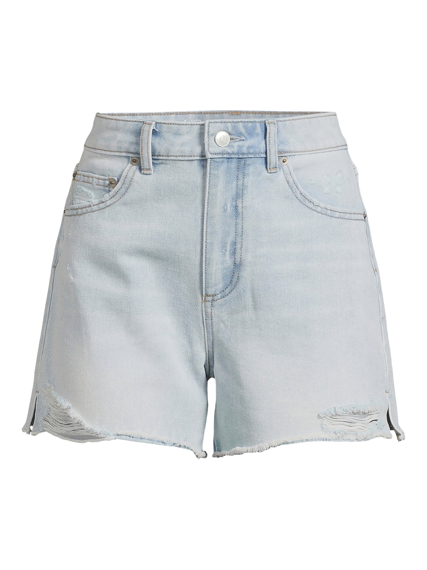 No Boundaries Juniors' High Rise Denim Shorts