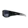 thumbnail image 3 of Mens Xloop Thick Temple Sport Biker Wrap Sunglasses Black White Black, 3 of 4