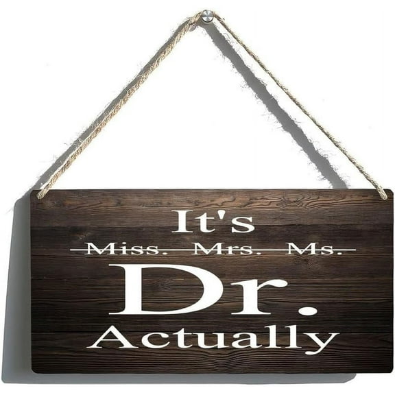 Wall Art Decor Wooden Sign Miss. Mrs. Ms. It'S Dr. Actually Wood Signs Rustic Wood Decor Farmhouse Wall Hanging Plaque Wooden Sign For Home Indoor Outdoor 12 X 6 Inch