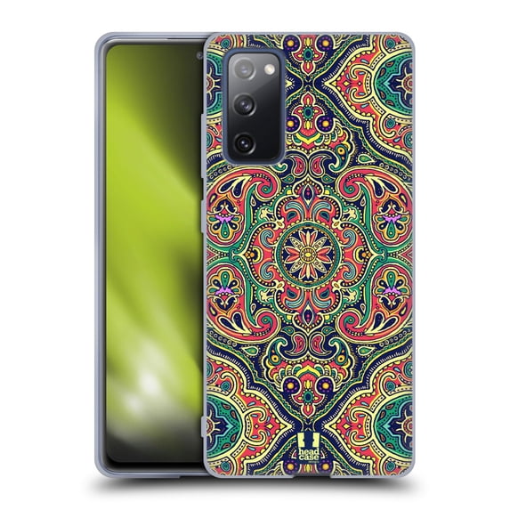 Head Case Designs Intricate Paisley Green Soft Gel Case Compatible with Samsung Galaxy S20 FE / 5G