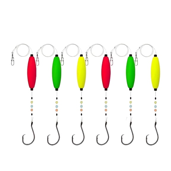 BESTSKY 6pcs Pre-Rigged Catfish Rigs, Fishing Float With Barbed Sharp Hook, Fishing Tackle